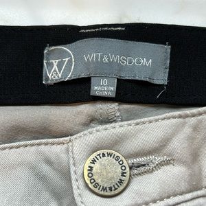 Skinny high waisted ankle stretch cotton blend khaki jeans